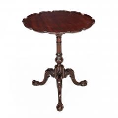 English George III Carved Mahogany Pie Crust Tilt Top Table ca 1780 - 4502999