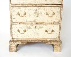 English George III Chest of Unusual Form in Historic Paint circa 1780 - 2604858