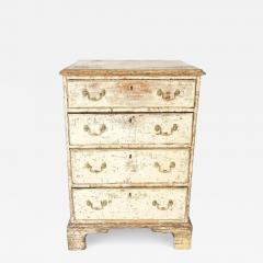 English George III Chest of Unusual Form in Historic Paint circa 1780 - 2604887