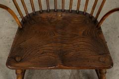 English George III Elm Comb Back Windsor Armchair - 3373097
