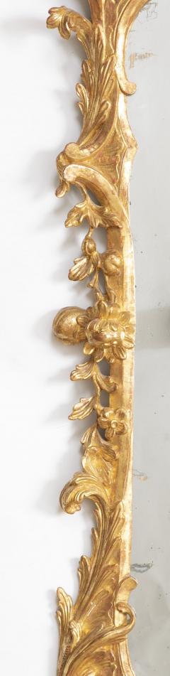 English George III Gilded Carved Rococo Mirror with Original Plate - 2104518