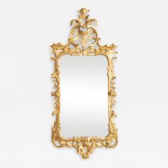 English George III Gilded Carved Rococo Mirror with Original Plate - 2106013