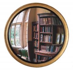 English George III Giltwood and Ebonized Frame Convex Mirror circa 1800 - 4528924