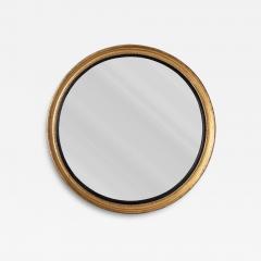 English George III Giltwood and Ebonized Frame Convex Mirror circa 1800 - 4528925