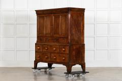 English George III Inlaid Oak Livery Cupboard - 4503263
