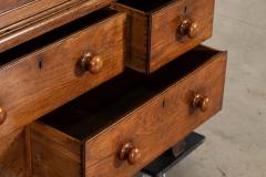 English George III Inlaid Oak Livery Cupboard - 4503273