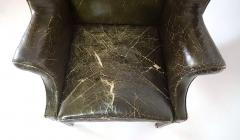English George III Leather Wingback Armchair circa 1780 - 4796582