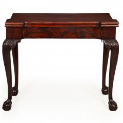 English George III Mahogany Gate Leg Card Game Table circa 1770 - 4620423