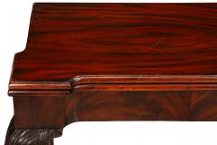 English George III Mahogany Gate Leg Card Game Table circa 1770 - 4620442