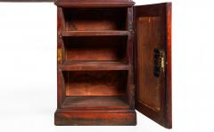 English George III Mahogany Leather Pedestal Rent Writing Desk ca 1800 - 4501707