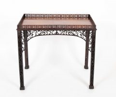 English George III Mahogany Silver Table with Pierced Fretwork - 2679500