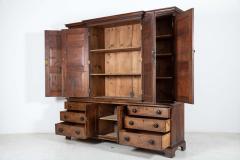 English George III Oak Breakfront Housekeepers Cupboard - 2226145