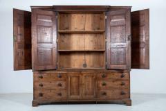 English George III Oak Breakfront Housekeepers Cupboard - 2226151