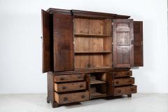 English George III Oak Breakfront Housekeepers Cupboard - 2226161