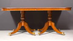 English George III Style Mahogany Double Pedestal Extending Dining Table - 3533700