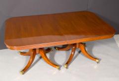 English George III Style Mahogany Double Pedestal Extending Dining Table - 3533703