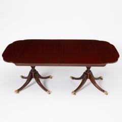 English George III Style Mahogany Double Pedestal Extending Dining Table - 4705870