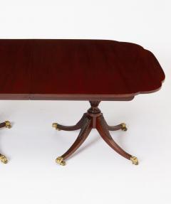 English George III Style Mahogany Double Pedestal Extending Dining Table - 4705873