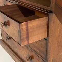 English George lll Linen Press Cabinet Burl Mahogany 1815 - 3892106