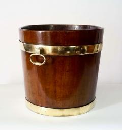 English Georgian Brass Bound Mahogany Coal or Kindling Bucket circa 1760 - 4422914