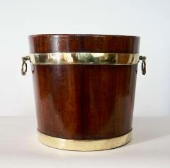 English Georgian Brass Bound Mahogany Coal or Kindling Bucket circa 1760 - 4422922