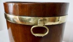 English Georgian Brass Bound Mahogany Coal or Kindling Bucket circa 1760 - 4422924