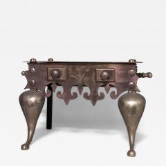 English Georgian Brass Fireplace Trivets - 4733443