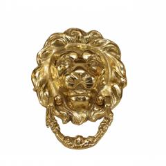 English Georgian Brass Lion Door Knockers - 4710604
