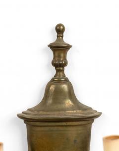 English Georgian Brass Urn Wall Sconce - 4672472
