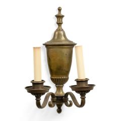 English Georgian Brass Urn Wall Sconce - 4735082