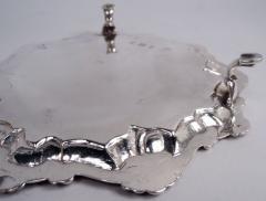 English Georgian Classical Sterling Silver Shell Scroll Salver 1772 - 4542753