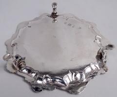 English Georgian Classical Sterling Silver Shell Scroll Salver 1772 - 4542754