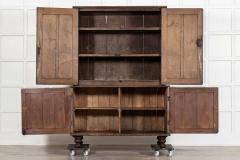 English Georgian Country Scrumble Grained Pine Housekeepers Cupboard - 4320555