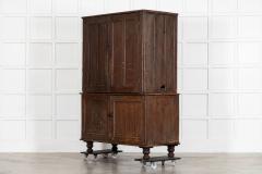 English Georgian Country Scrumble Grained Pine Housekeepers Cupboard - 4320558