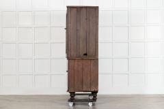 English Georgian Country Scrumble Grained Pine Housekeepers Cupboard - 4320560