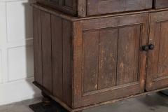 English Georgian Country Scrumble Grained Pine Housekeepers Cupboard - 4320562
