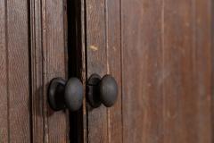 English Georgian Country Scrumble Grained Pine Housekeepers Cupboard - 4320564