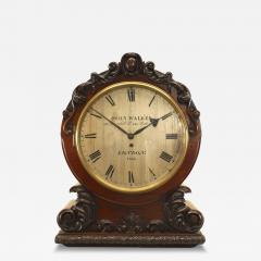 English Georgian Mahogany Mantel Clock - 4325791