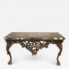 English Georgian Mahogany and Marble Top Console Table - 1430558