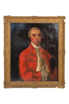 English Georgian Man in Red Coat Portrait - 4516911