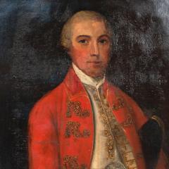 English Georgian Man in Red Coat Portrait - 4516912