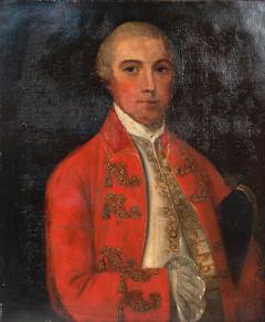 English Georgian Man in Red Coat Portrait - 4539830