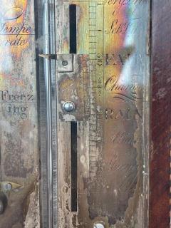 English Georgian Narrow Mahogany Case Wall Barometer - 4660362