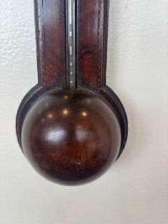English Georgian Narrow Mahogany Case Wall Barometer - 4660368