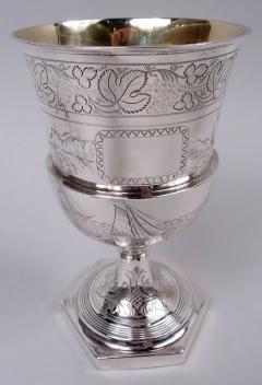 English Georgian Neoclassical Goblet with Nautical Scenes 1810 - 4337591