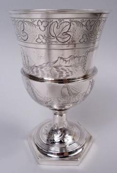 English Georgian Neoclassical Goblet with Nautical Scenes 1810 - 4337597