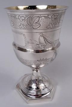 English Georgian Neoclassical Goblet with Nautical Scenes 1810 - 4337598