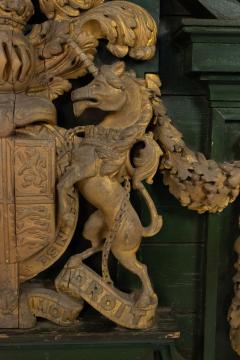 English Georgian Painted Unicorn and Lion Coat of Arms - 4200651