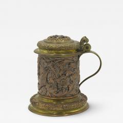 English Georgian Silver Plate Gilt Tankard - 4522501