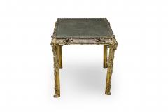 English Georgian Silver Plate and Bronze Coffee Low Table - 4170030